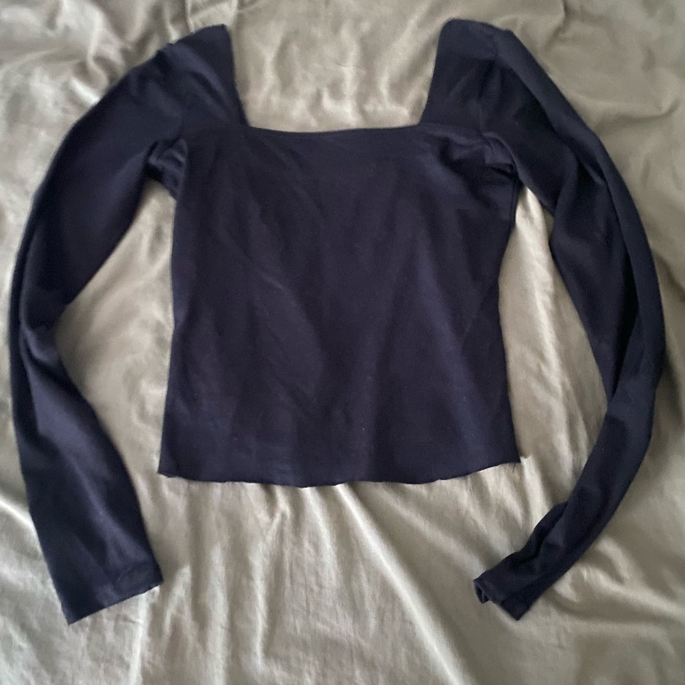 Black Tight Long Sleeve Top